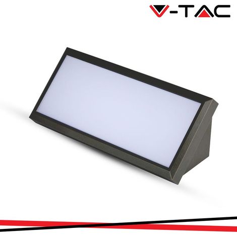 V-TAC Lampada LED da Muro Angolare 12W Colore Nero Bianco Caldo IP65