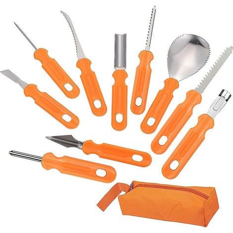 kit De Sculpture De Citrouille 10 Pices, Kit De Sculpture De Citrouille D'halloween, Outils De Sculpture De Citrouille En Acier Inoxydable, Dcorat (1/4)