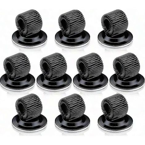 Set mit 10 Stiftclips aus Stahl, Klebeclips mit verstellbarer Federschlaufe, zur Wandmontage im Büro, praktische Aufbewahrungsmöglichkeit (1/5)