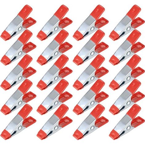 Dailygoods – Federklammern 5 cm – 20 Stück – Metallklammern – Gummibeschichtung – Holzbearbeitung – Camping – Modellbauwerkzeuge (1/5)