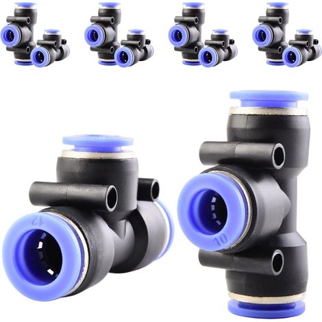 10 pièces 16 mm répartiteur en Y à 3 voies, raccord pneumatique, rapide plastique raccords Push to Connect, adaptateur de conduite d'air PY - PEG12-10-12mm (1/5)