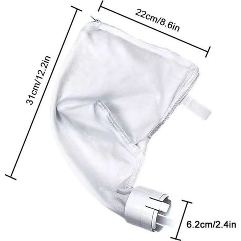 Confezione da 2 sacchetti filtro con cerniera per pulitore per piscine Polaris 360 e 380. (1/4)