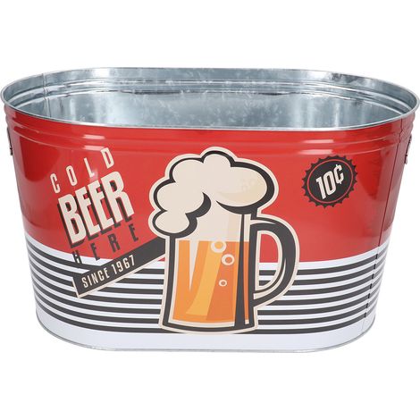 Seau à glace en métal, grand seau à boissons pour les fêtes, accessoires de bar, bière, champagne, cocktails, refroidissement (1/5)