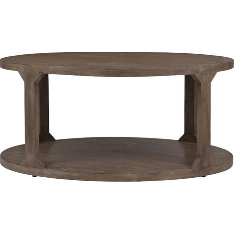WOMO-DESIGN Couchtisch Mekka Ø 100x45 cm rund Natur, Unikat handgefertigt Massivholz Mangoholz, Moderne Holzoptik, Vintage Design, Sofatisch Kaffeetisch Wohnzimmertisch Holztisch Beistelltisch Tisch