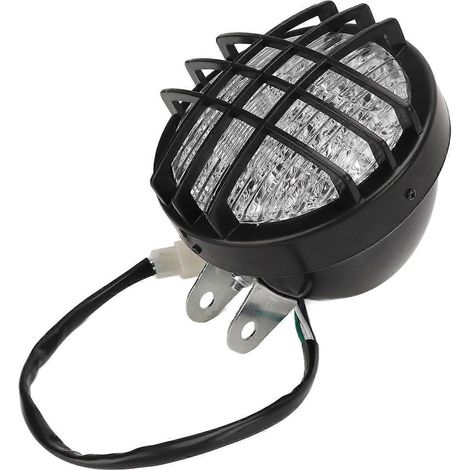 12V Motorradscheinwerfer mit Grill, Fern- und Abblendlicht, superhell, universell für Roller und Fahrräder (1/5)