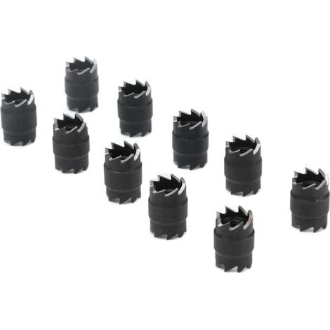 Jeu de fraises à carotter HSS double face 9,5mm pour débosselage soudure, perceuse rotative, extraction de points de soudure, outillage professionnel. (1/5)