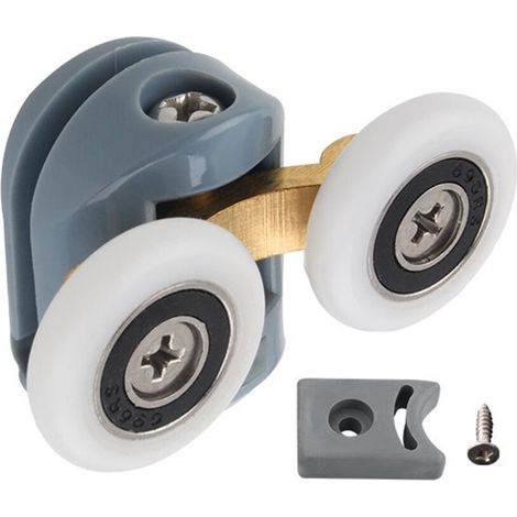 Poleas para puertas correderas - Rueda superior gris de 23 mm