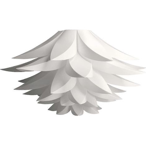 Abat-jour puzzle pour suspension - Kit d'abat-jour puzzle Lotus à monter soi-même - Pour suspension ou lampadaire - 50 cm de diamètre (1 pièce) - blanc (1/5)