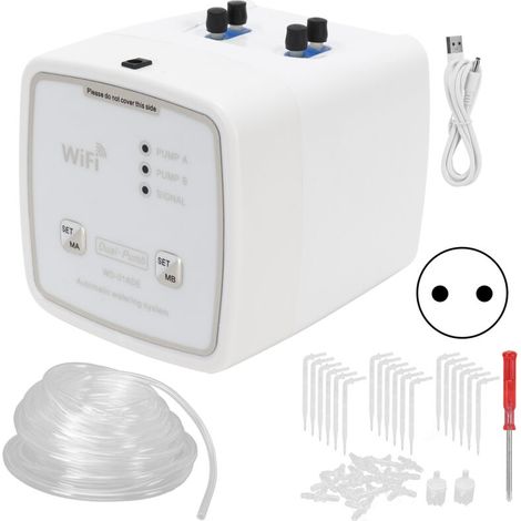 Intelligenter WLAN-Gartenbewässerungstimer, Tropfbewässerungsset, 100–240 V Bewässerungssystem, Doppelpumpe, EU-Stecker (1/5)