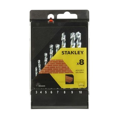 Juego de brocas STA para hormigón, 8 piezas, 3-10 mm.