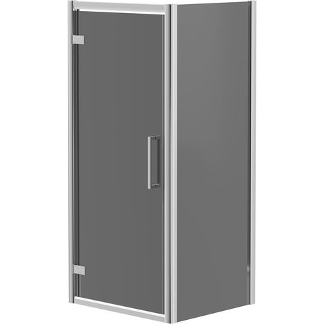 Series 9 Chrome 900mm x 800mm Tinted Glass Hinged Door Shower Enclosure (1/5)