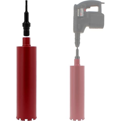 Diamantbohrkrone Ø 116 mm mit Adapter für Bohrmaschine und SDS-plus-Bohrhammer