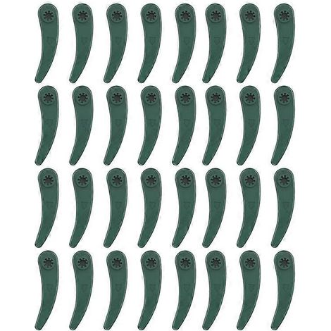 32 lames de tondeuse à gazon F016800372 compatibles avec Bosch ART 26-18 LI 083-B3-0009 ART 23-18 LI, lames de coupe-bordures en ABS. (1/4)