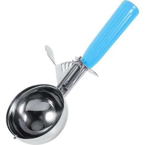 Cuchara de helado de acero inoxidable para mesa de noche，para pastel de frutas，mangos de silicona suave，sin aditivos (5,7 cm) (1/5)