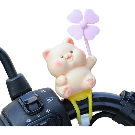 Decoración para manillar de bicicleta con hélice，accesorio para manillar de bicicleta con hélice giratoria grande (1 pieza de gatito) (1/5)