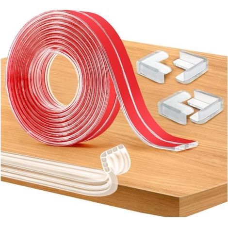 6M Bande Coin de Table Protection Bebe,Protection Meuble Bébé Transparent,Bande Protection Meuble avec 4 Protection Angle (1/4)