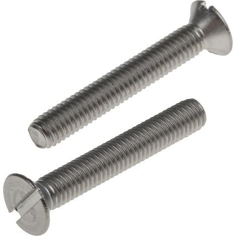 Vis à métaux RS PRO M3 à tête Fraisée fendue en Acier Inoxydable, 20mm ( Prix pour Sachet de 100 )