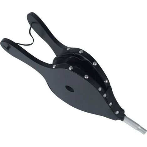 Soufflet Cheminée - 48 x 20 cm - Pour Feu de Bois et Barbecue - En Cuir PU et Bois - 1 Pièce (1/4)