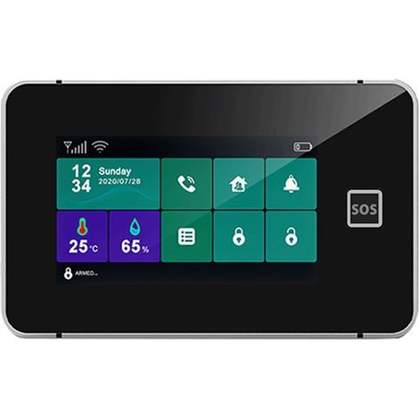 Système d'alarme domestique à écran tactile, anti-cambriolage, sécurité domestique, application WiFi, sans fil, GSM (1/4)