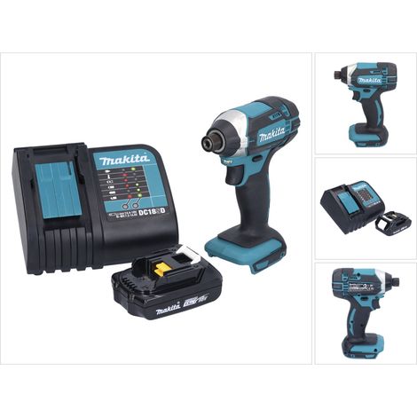 Makita DTD 152 SY1 Akku Schlagschrauber 18 V 165 Nm 1/4" + 1x Akku 1,5 Ah + Ladegerät
