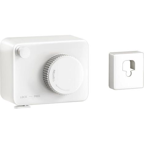 Corde à Linge Rétractable, 4,28m Fil Linge de Séchage Acier Ligne Lavage Murale à Enrouleur Robuste pour Suspendre Le Séchage du Linge de Salle de Bain (1/5)