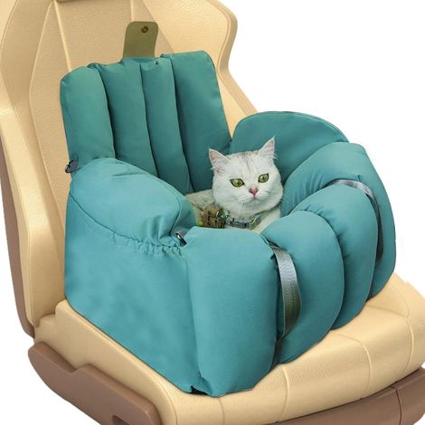 Siège auto pour chien - Panier pour chat réglable et doux - Sac fermé - Siège auto stable pour chiot - Lit de voyage pour petits animaux de compagnie - Siège confortable et sûr pour chiens et chats (1/5)