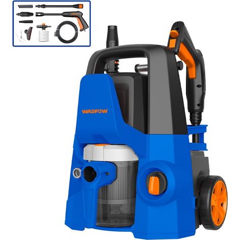 Nettoyeur haute pression 2 en 1 avec aspirateur intégré, moteur carbone WHP4A16 de 1 600 W, pression de 130 bars et aspiration H