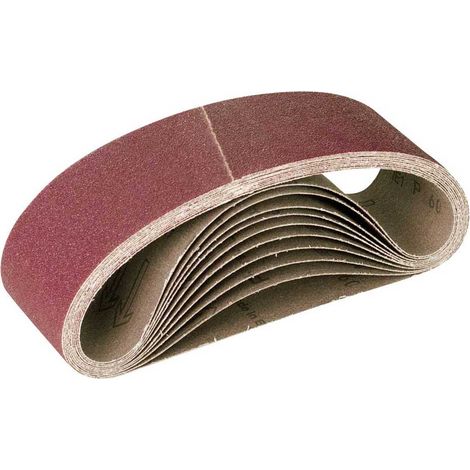 MioTools Fox Schleifbänder, 303 x 40 mm, f. Handbandschleifer, Normalkorund (10 Stk.) K60