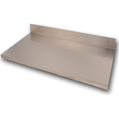 Tagliere Spianatoia per Alimenti Professionale con Alzatina 80x50 AISI 304 (1/5)