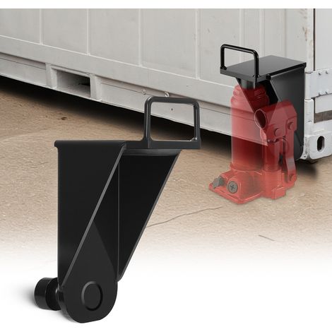 Niveleur de Conteneur, Lot de 2, Support de Levage pour Cric avec Poignée en U, Patte de Cric pour Conteneur de Transport, Résistant au Soleil et à la Pluie, pour Transport, Logistique, Entrepôt (1/5)