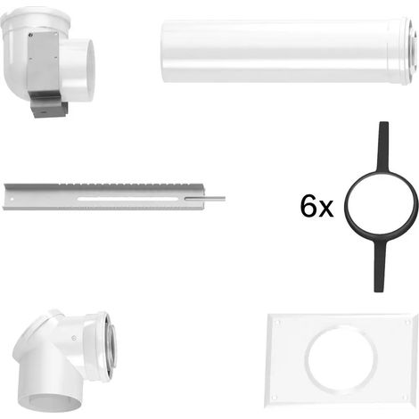 Bosch Accesorio de escape FC-Set80-C33x (arriba) Kit básico C33x en el hueco, d:80/125mm, 7738112555