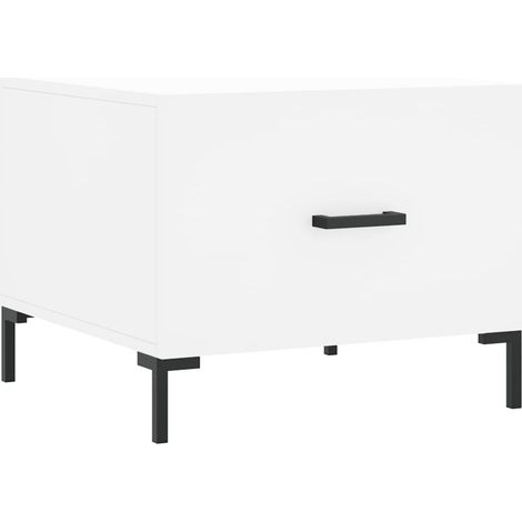 Maison Exclusive - Tavolino da Salotto Bianco 50x50x40 cm in Legno Multistrato