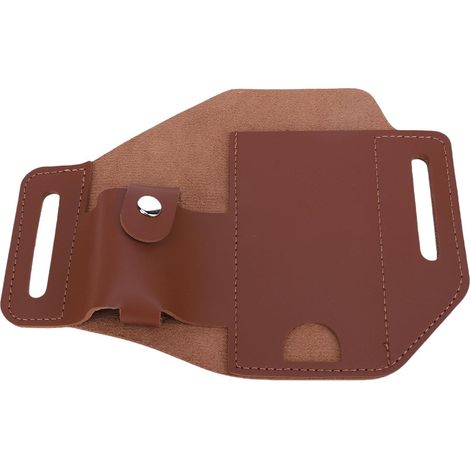 Gaine Multi-Outils en Cuir PU avec Boucle de Ceinture, étui de Ceinture Polyvalent, Organisateur de Poche pour Le Camping en Plein air (Dark Brown) (1/5)