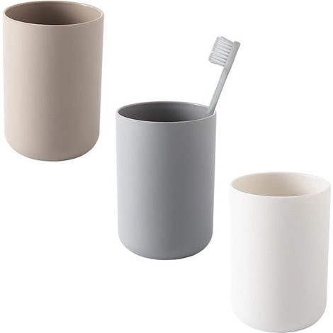 Bicchiere da bagno, bicchiere per spazzolino da denti, porta spazzolino, 300 ml, semplice bicchiere per spazzolino da denti, bicchiere da bagno per bambini e adulti, riutilizzabile, tra (1/5)