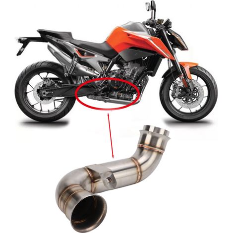 Modifikation des Mittelteils des Motorradauspuffs, kompatibel mit KTM 790 Adv 2019-2021 (1/5)