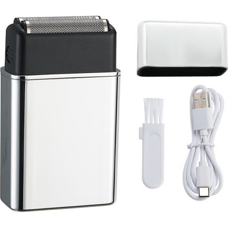 Rasoir de voyage portable pour homme — Mini USB rechargeable, IPX étanche, moteur constant puissant (1/4)