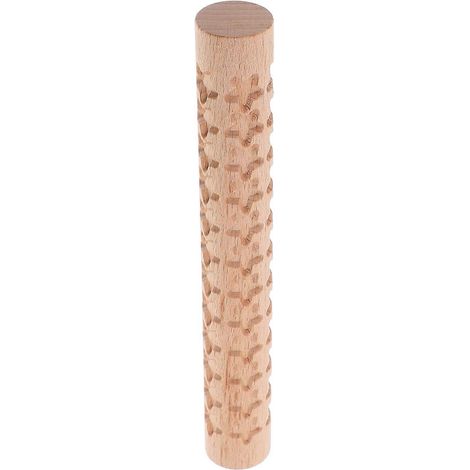 Rouleau à pâtisserie en bois à motifs d'étoiles en relief (lot de 3). (1/5)