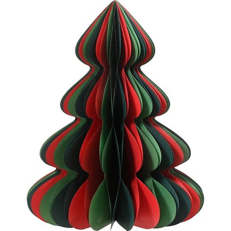 Albero di carta dorata con glitter ø30 x 40 cm