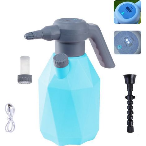 Pulvérisateur électrique rechargeable de 3 L avec buse réglable pour l'entretien des plantes de jardin, le lavage de voiture et le nettoyage de la maison (1/4)