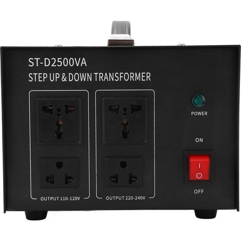 2500-W-Spannungswandler 110–120 V auf 220 V (Aufwärtswandler) / 220–240 V auf 110 V (Abwärtswandler) – Universal-Netzteil mit EU-Stecker (1/5)