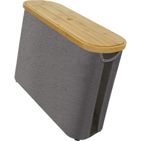 Panier à papier toilette en bambou, boîte de rangement pour (1/5)