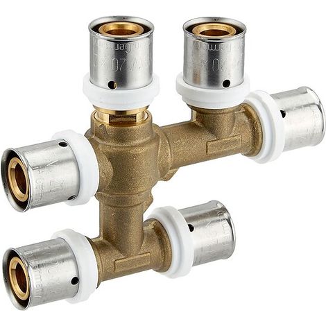 Pressfitting-T-Stück 20 x 2,0 - 20 x 2,0 - 20 x 2,0 mm für MV-Rohr (kreuzungsfreie Verbindung)