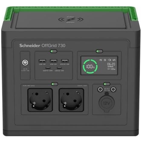 Station d'alimentation portable PPS730GR – Lithium-Ion 738 Wh – 2 sorties CA – Écran LCD – Câbles secteur et allume-cigare inclus – APC