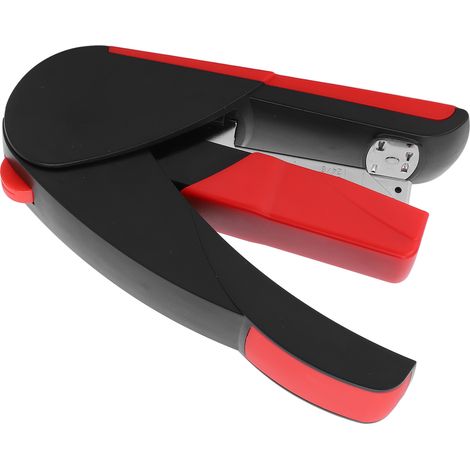 Agrafeuse portable grande capacité 20 feuilles, 100 aiguilles, avec poignée ergonomique pour bureau, modèle 5652 noir (rouge). (1/5)