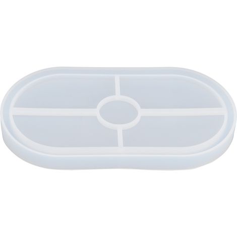 BAFOVY Ovale Kristall-Epoxidharzform für Silikonherstellung, leicht zu lösen, halbtransparent, mit Filter, zum Backen, als Erinnerungsstück