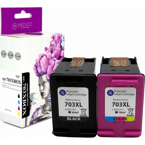 Inchiostro Inkdigo 703 XL compatibile con HP DeskJet InkAdvantageD730, certificato TÜV. (1/5)