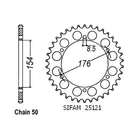 Couronne Vfr 750 Rc36 1990-1998 - 530 - 42 Dents - Similaire JTR343