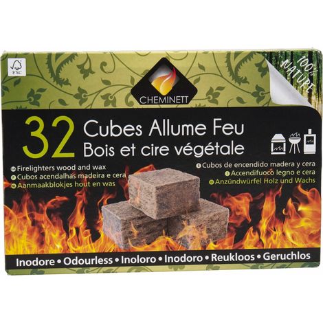 Cubes de encendido de madera 100% natural 32 pcs (1/4)