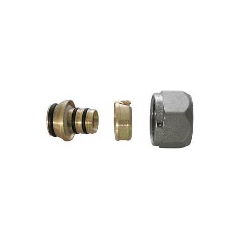 10 x ADATTATORE PER TUBO MULTISTRATO NICHELATO Misura: 20 x 2.25 - 3/4 x 18