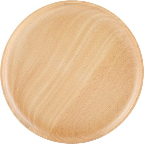 Assiette ronde en bois de hêtre écologique, idéale pour les desserts, les bonbons et les fruits, au quotidien ou comme cadeau. (1/5)